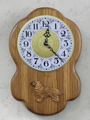 English Cocker Spaniel - Wall Clock Rustical Figure
