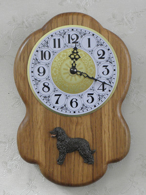Irish Water Spaniel - Wall Clock Rustical Figure