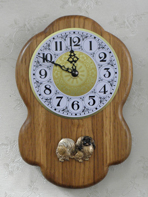 Pekingese - Wall Clock Rustical Figure
