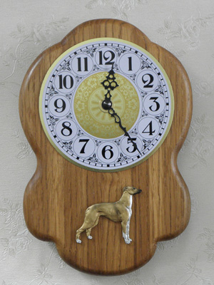 Greyhound - Wall Clock Rustical Figure