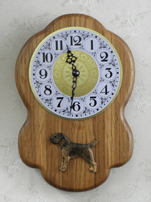 Border Terrier - Wall Clock Rustical Figure