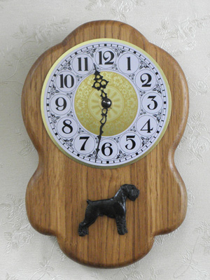 Schnauzer - Wall Clock Rustical Figure