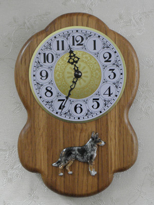 Australian Koolie - Wall Clock Rustical Figure