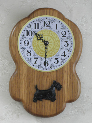 Scotish Terrier - Wall Clock Rustical Figure