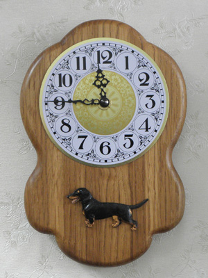 Dachshund Smooth - Wall Clock Rustical Figure