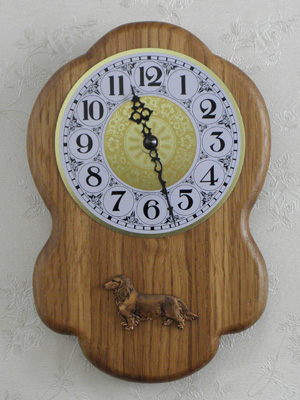 Dachshund longhaired - Wall Clock Rustical Figure