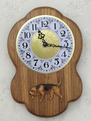 Bloodhound - Wall Clock Rustical Figure