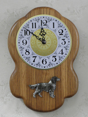 Münsterländer Small - Wall Clock Rustical Figure