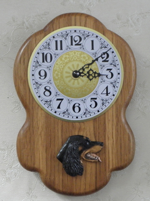 Gordon Setter - Wall Clock Rustical Head