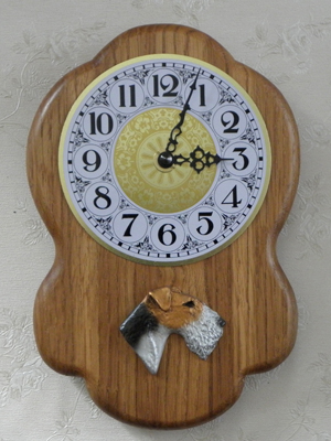 Fox Terrier Wire - Wall Clock Rustical Head