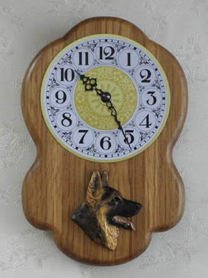 German Shepherd - Wall Clock Rustical Head