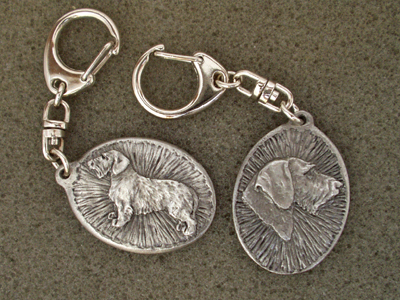 Dachshund Wire - Double Motif Key Ring