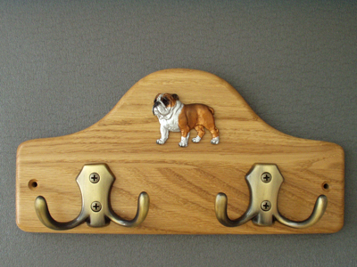 English Bulldog - Leash Hanger Figure