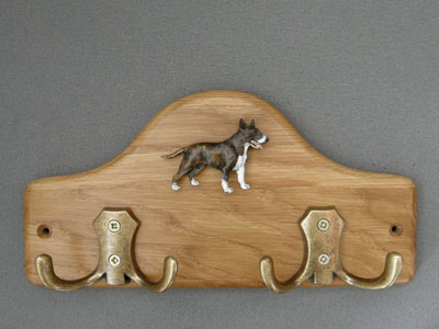 Bullterrier - Leash Hanger Figure