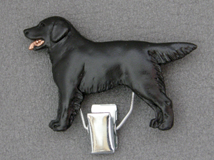 Flat Coated Retriever - Number Card Clip