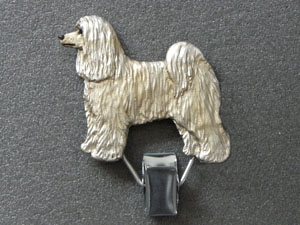 Chinese Crested Dog - Powderpuff  - Number Card Clip