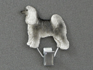 Chinese Crested Dog - Powderpuff  - Number Card Clip