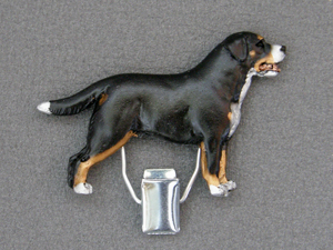 Large Swiss Mountain Dog - Number Card Clip