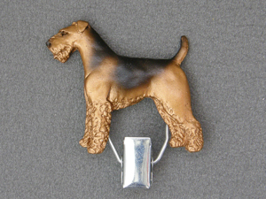 Airedale Terrier - Number Card Clip