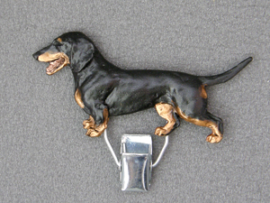 Dachshund Smooth - Number Card Clip