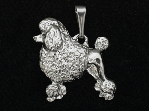 Poodle Classic - Pendant Figure Silver