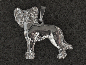 Chinese Crested Dog - Pendant Figure Silver