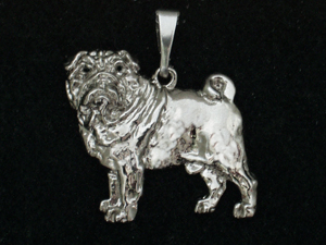 Pug - Pendant Figure Silver