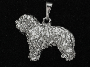 Polish Lowland Sheepdog - PON - Pendant Figure Silver