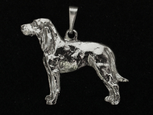 Black & Tan Coonhound - Pendant Figure Silver
