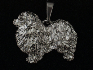 Tibetan Spaniel - Pendant Figure Silver