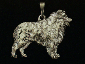 Australian Shepherd - Pendant Figure Silver