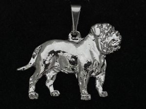 Bordeauxská doga - Přívěsek postava stříbro