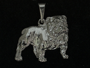 English Bulldog - Pendant Figure Silver