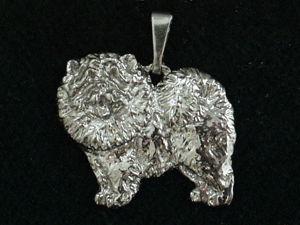 Chow-chow - Pendant Figure Silver