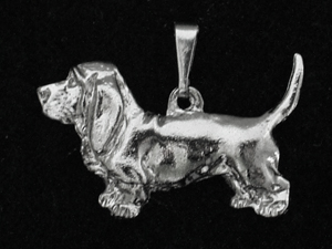 Basset Hound - Pendant Figure Silver