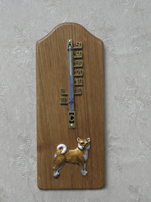 Shiba Inu - Thermometer Rustical