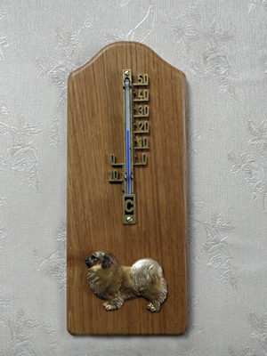 Tibetan Spaniel - Thermometer Rustical
