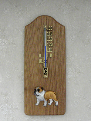 English Bulldog - Thermometer Rustical