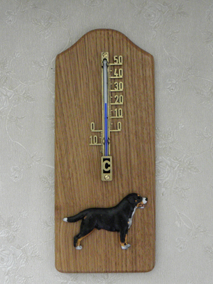 Large Swiss Mountain Dog - Thermometer Rustical