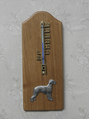 Bedlington Terrier - Thermometer Rustical