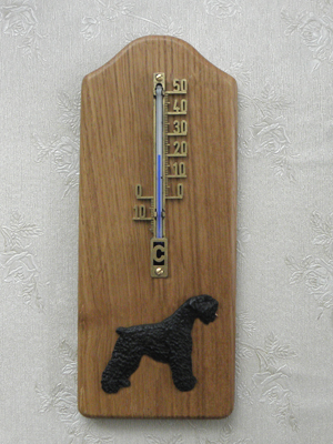 Black Russian Terrier - Thermometer Rustical