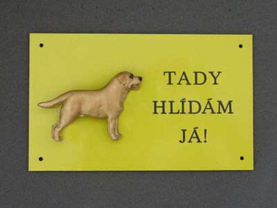 Labrador Retriever - Warning Outdoor Board Figure