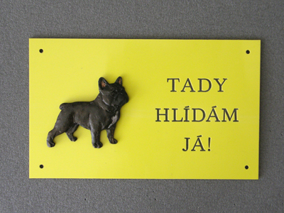 French Bulldog - Warning Outdoor Board Figure