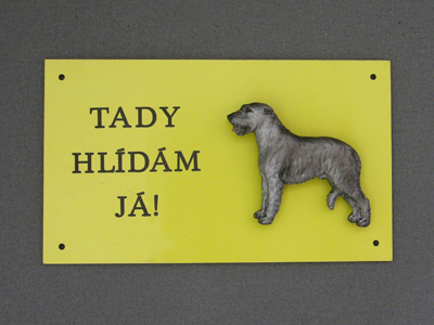 Irish Wolfhound - Warning Outdoor Board Figure