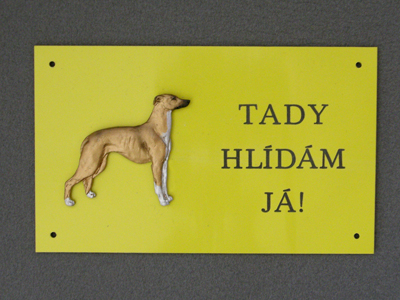 Greyhound - Warning Outdoor Board Figure