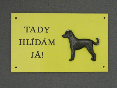 Inca Hairless Dog - Warning Outdoor Board Figure