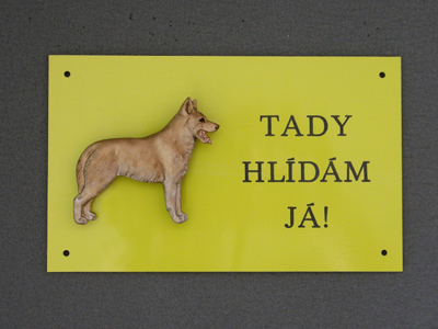 Saarloos Wolfhound - Warning Outdoor Board Figure