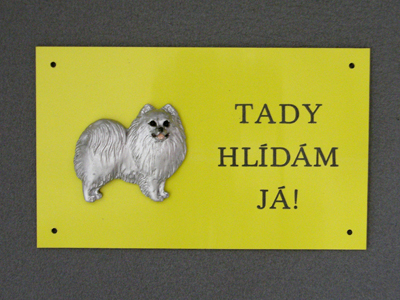 Pomeranian - Warning Outdoor Board Figure