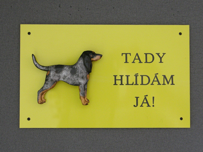 Bluetick Coonhound - Warning Outdoor Board Figure