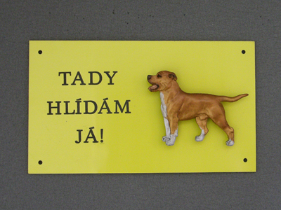 American Pit Bull Terrier - Warning Outdoor Board Figure